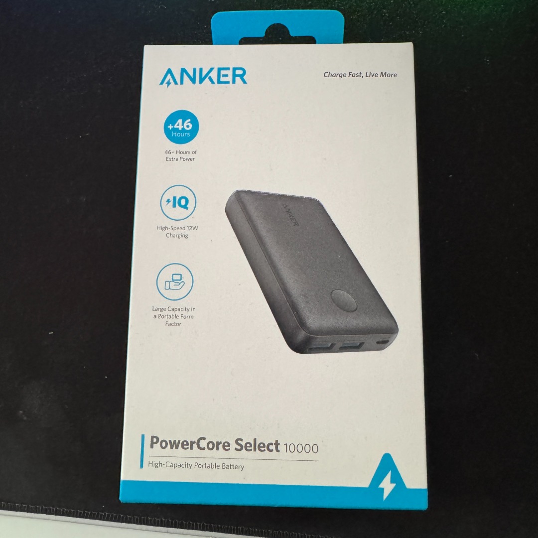 Brand New Anker PowerCore Select Power Bank (10000mAh/10W + 12W) A1223