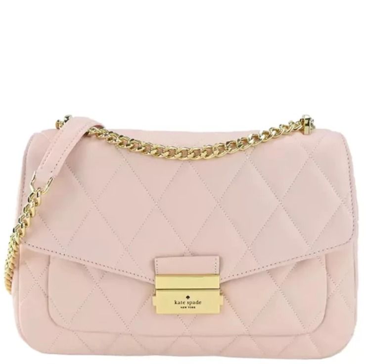 Kate spade pink and white purse hotsell
