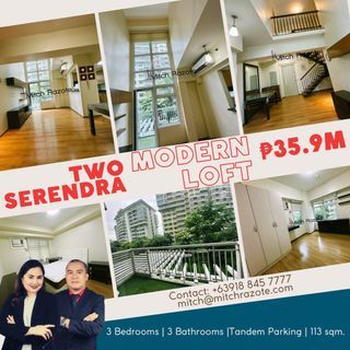 Bright and Charming 3 Bedroom Bi-Level Unit For Sale at Two Serendra The Fort, BGC