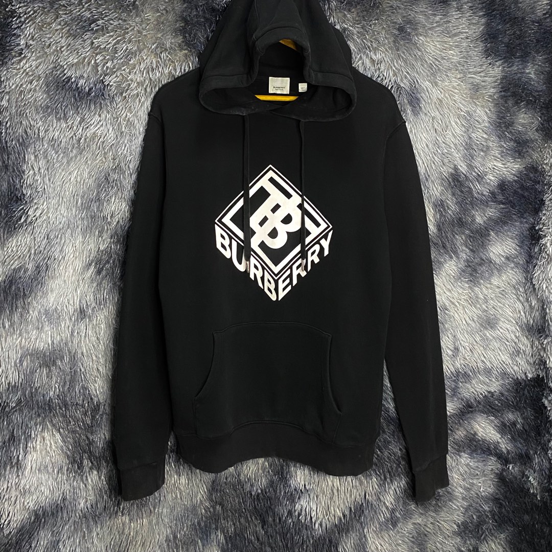 Burberry TB Ellison Hoodie Jacket Black Small Luxury Apparel on Carousell