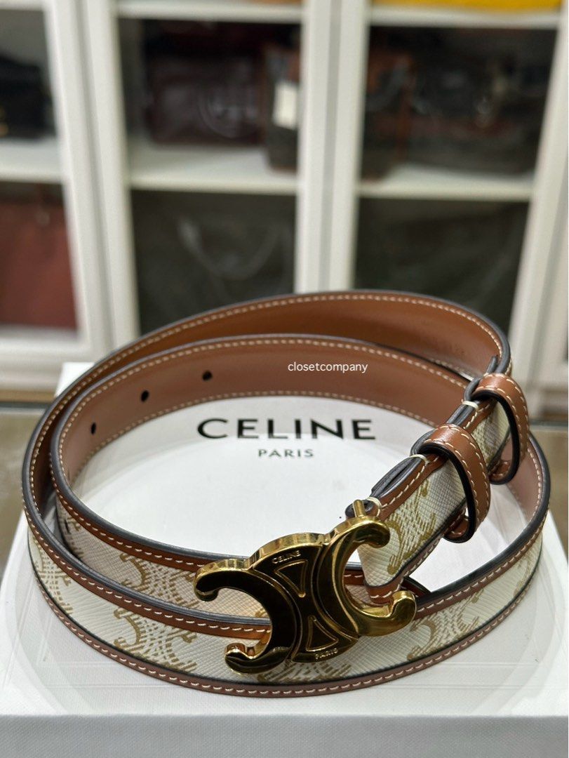 Celine - Medium with Border Triomphe Belt Brown for Women - 24S