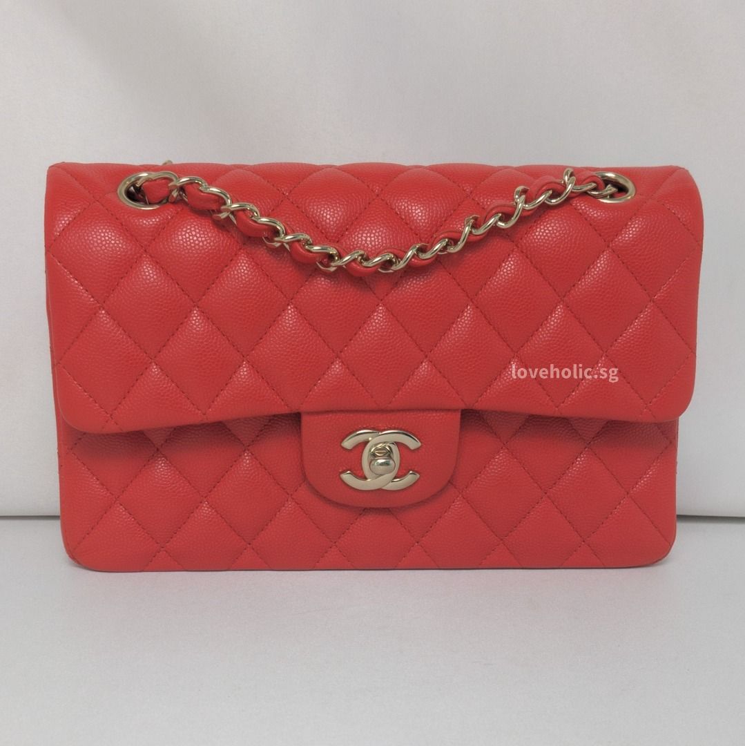 Red and gold best sale chanel bag