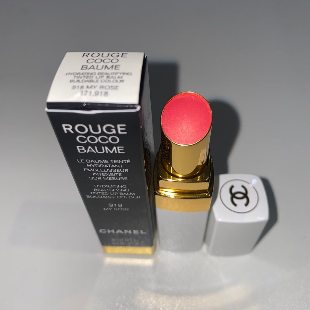 ROUGE COCO BAUME Hydrating beautifying tinted lip balm buildable colour 918  - My rose