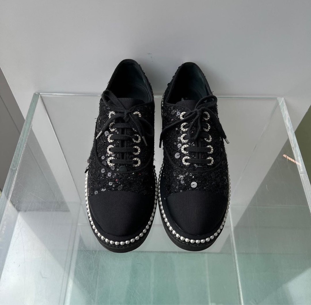 Chanel pearl best sale sneakers
