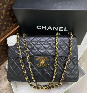 Chanel 2003 Vintage Caramel Beige Caviar Medium Classic Double Flap Bag 24K GHW