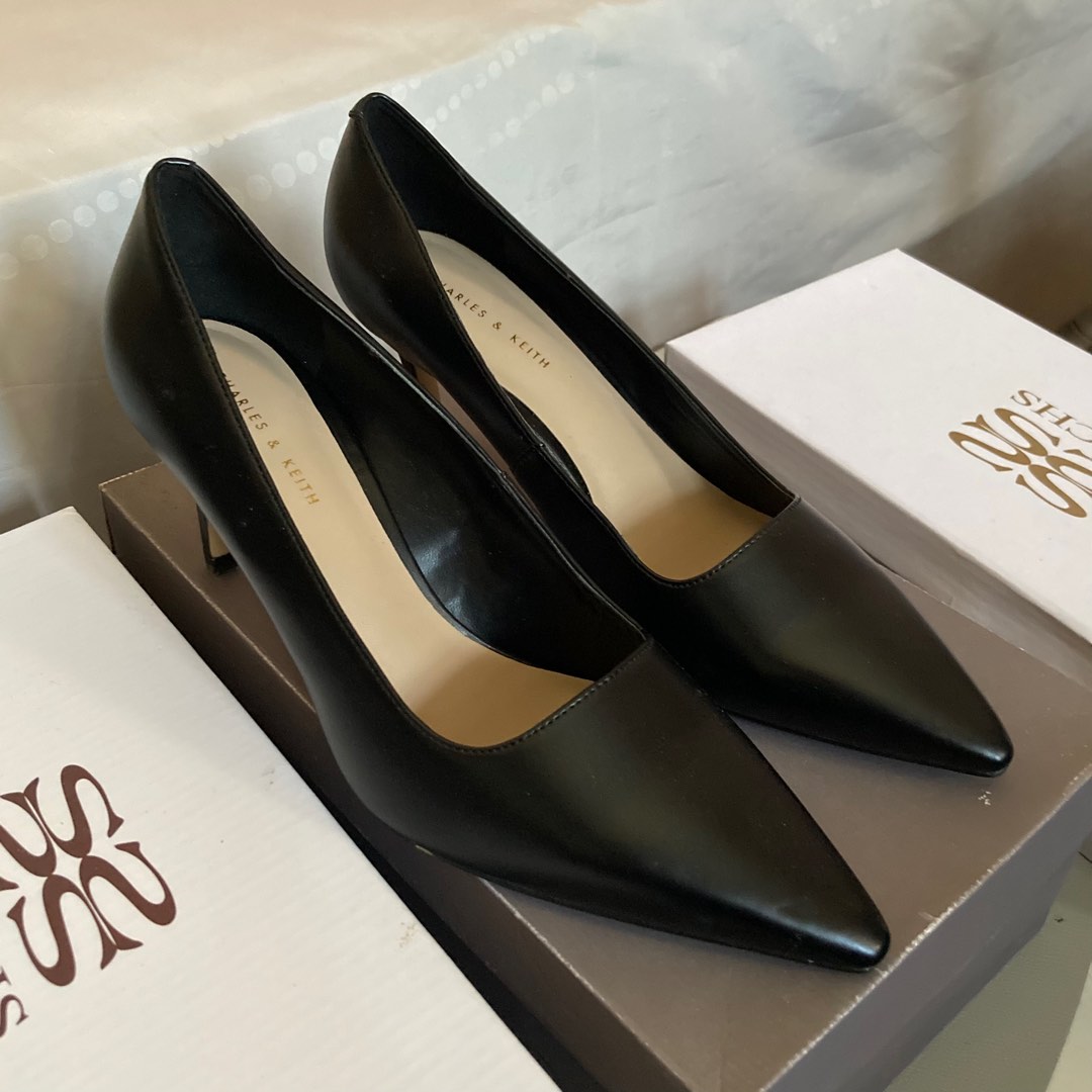 Charles and sales keith black heels
