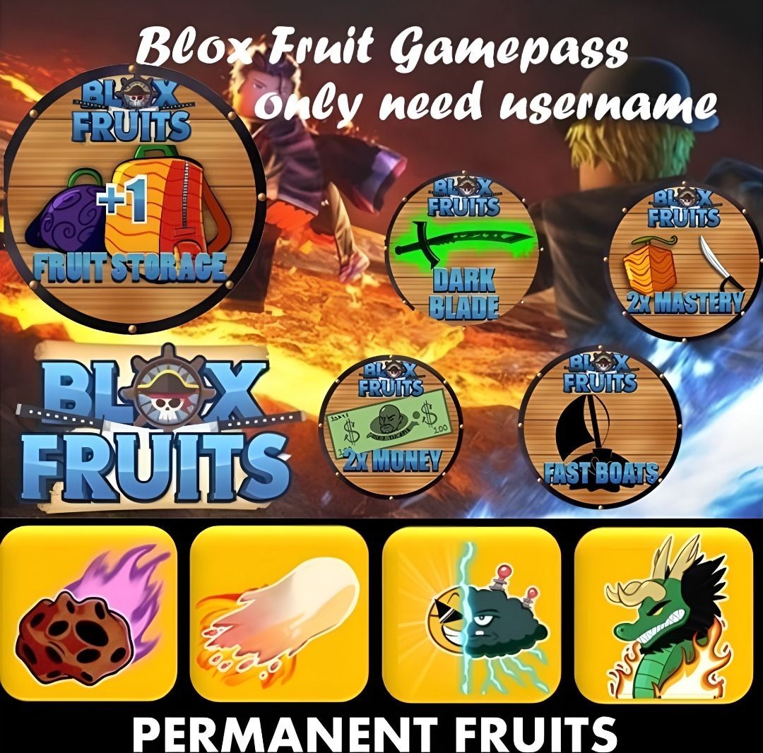 Gamepass 2X Money Blox Fruits - Roblox - DFG