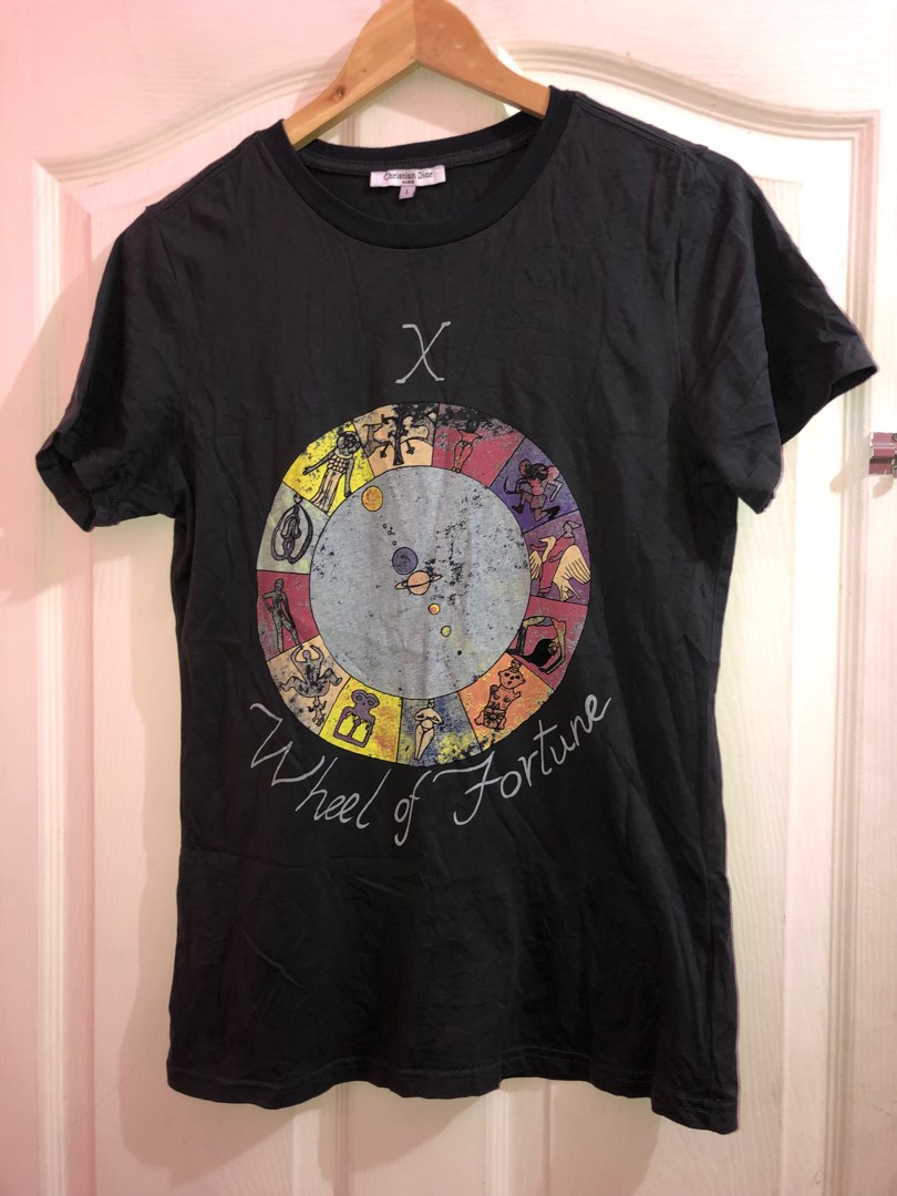 Christian dior wheel of fortune shirt large womens 18.5x26.5