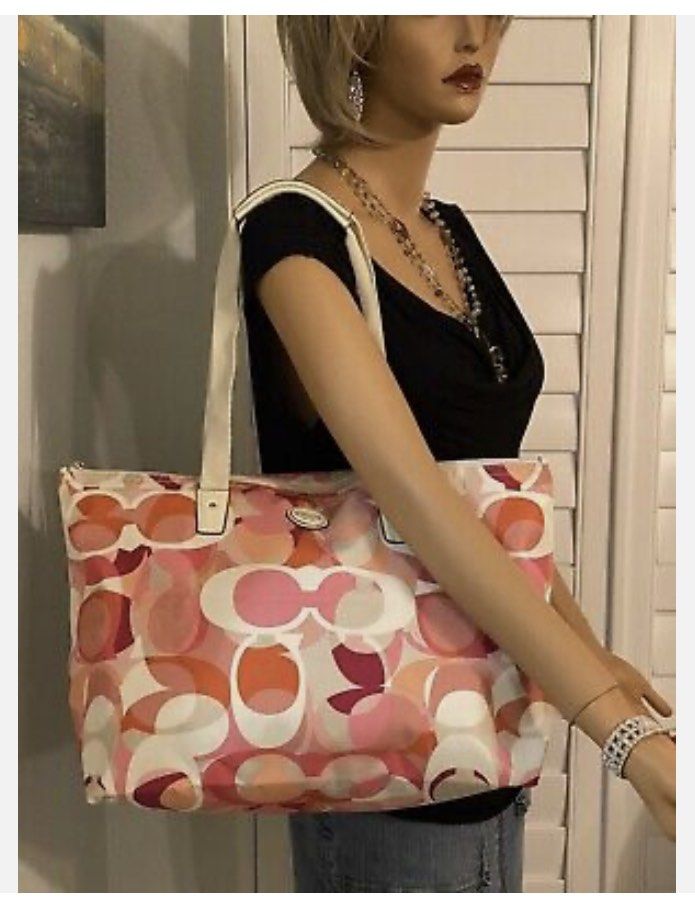 Coach foldable tote deals