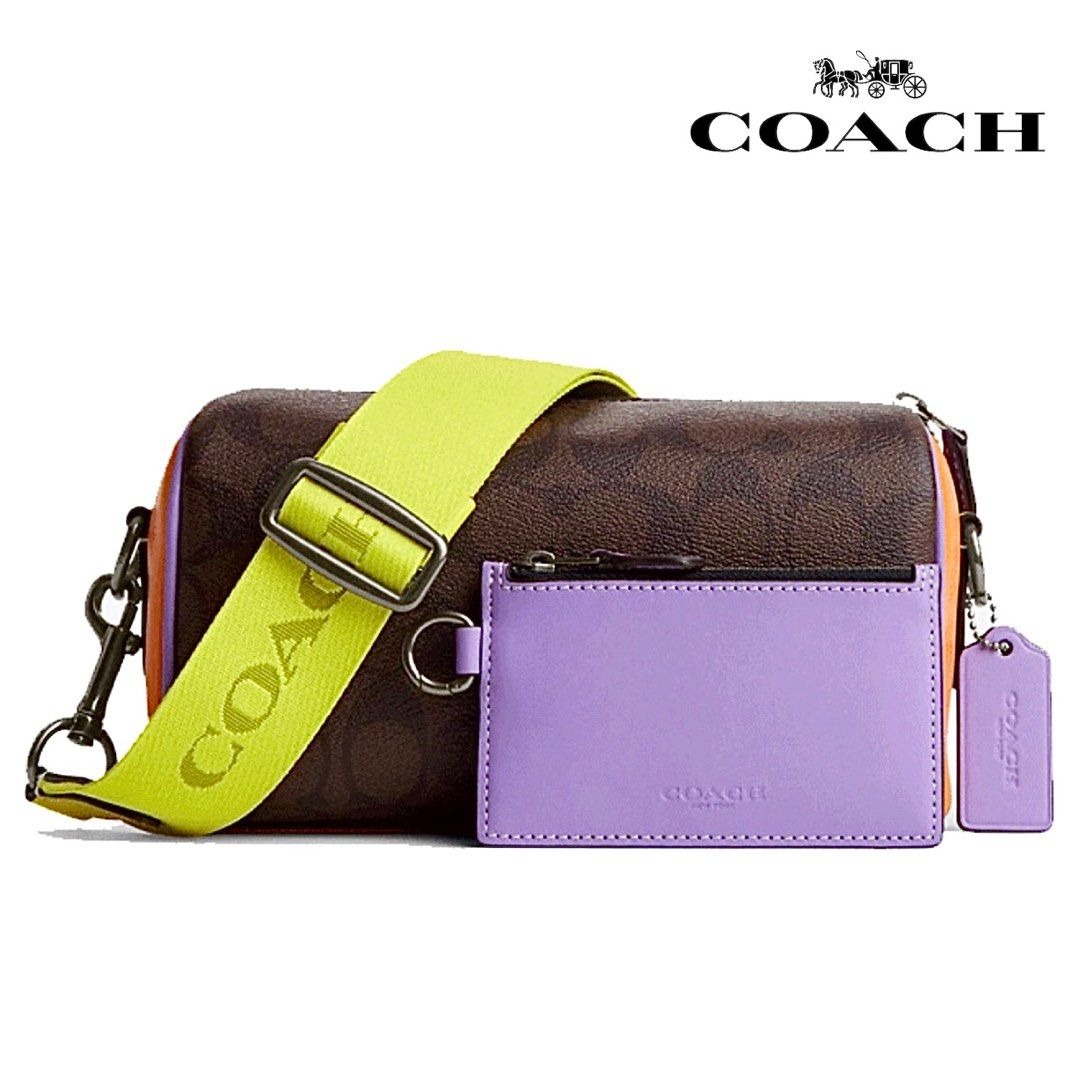 Coach messenger crossbody sales in colorblock signature canvas