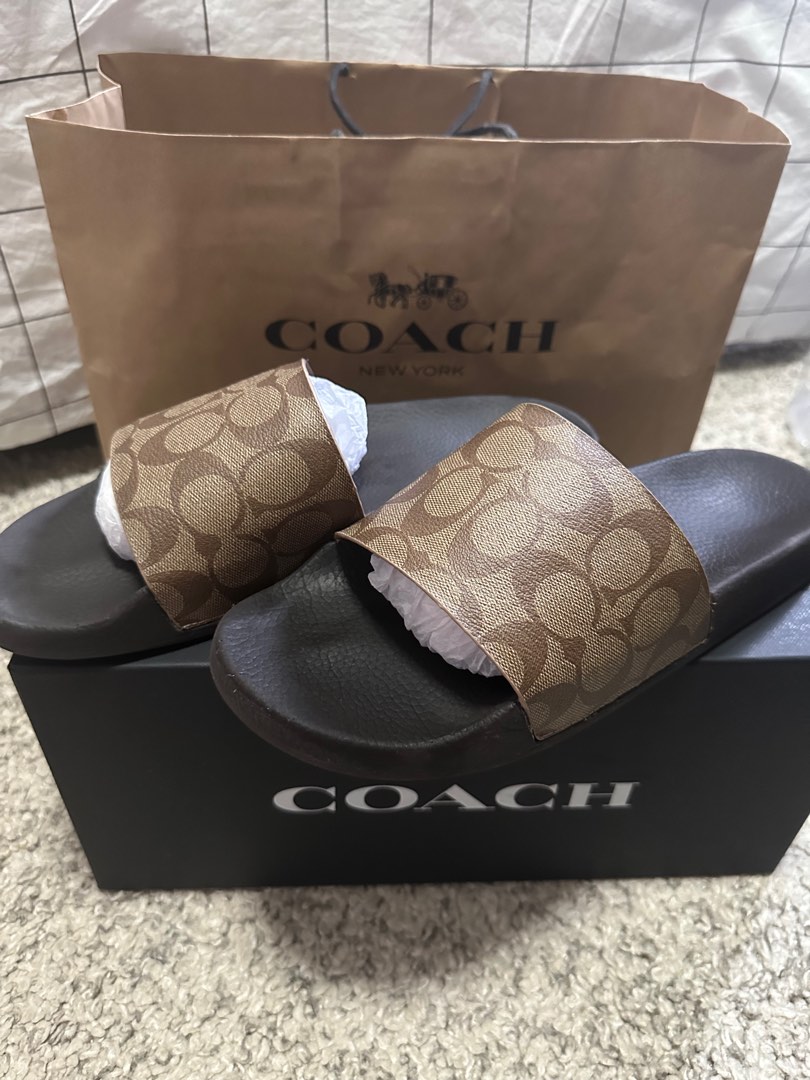 Coach Slide, Men's Fashion, Footwear, Flipflops and Slides on Carousell