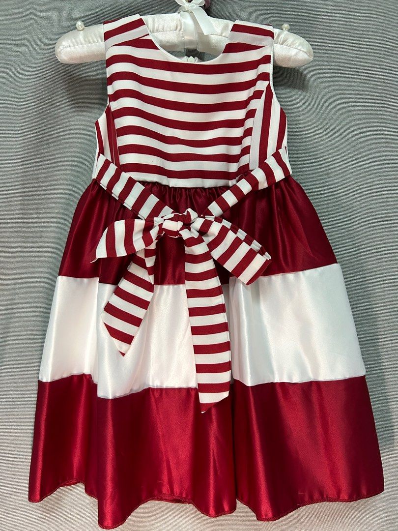 Girls red and white hotsell dress