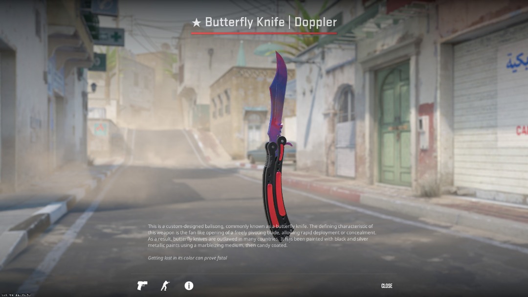 CSGO CS2 Butterfly Knife Doppler Phase 1, Video Gaming, Gaming