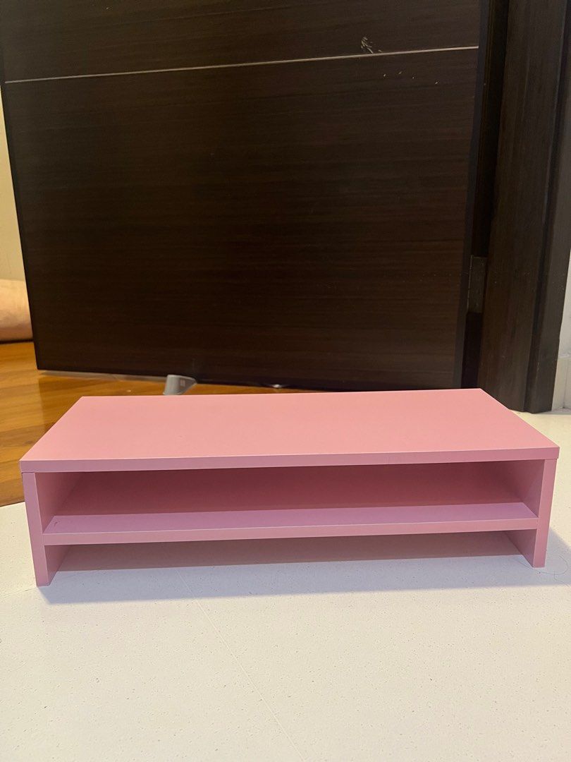 Disk Rack Pink Desk Shelf/Monitor Stand (Pink), Furniture & Home Living, Furniture ...