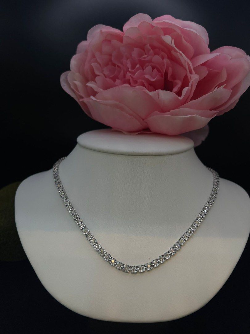 Diamond Tennis Necklace Women s Fashion Jewelry Organisers
