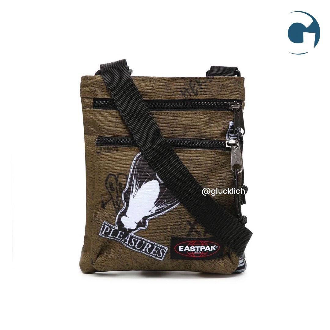 Eastpak, x Pleasures Rusher Crossbody Bag in Khaki