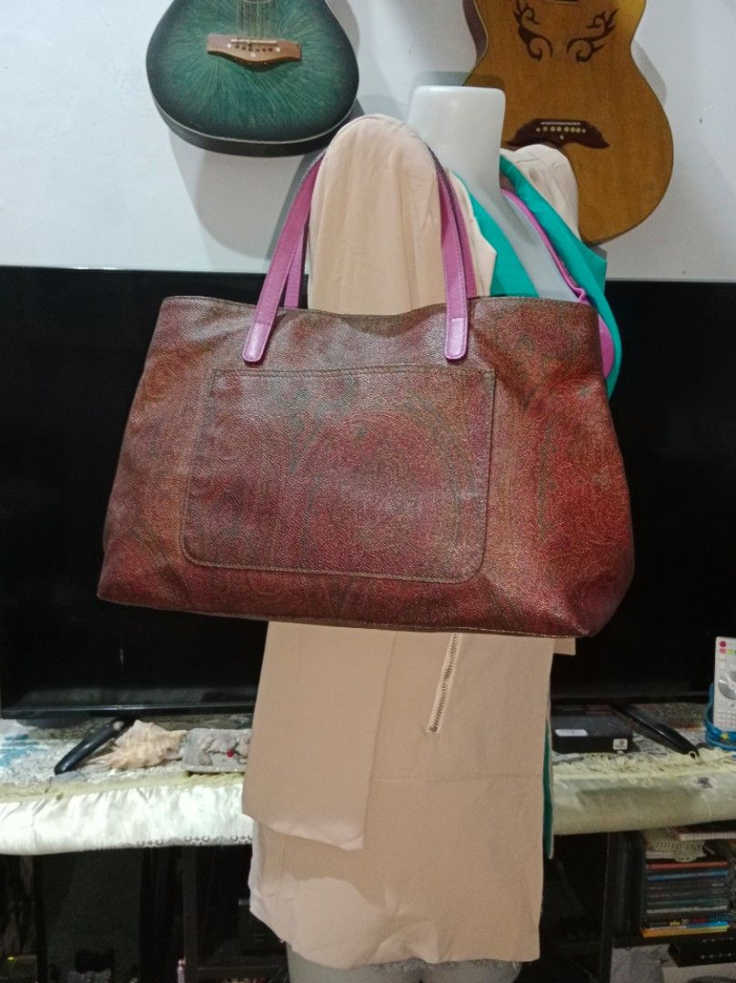 Etro Solid Leather Shoulder Bag