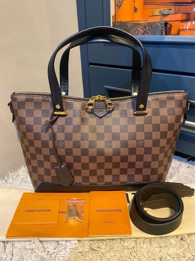 Louis Vuitton Tote Hyde Park Damier Ebene Noir Black in Canvas