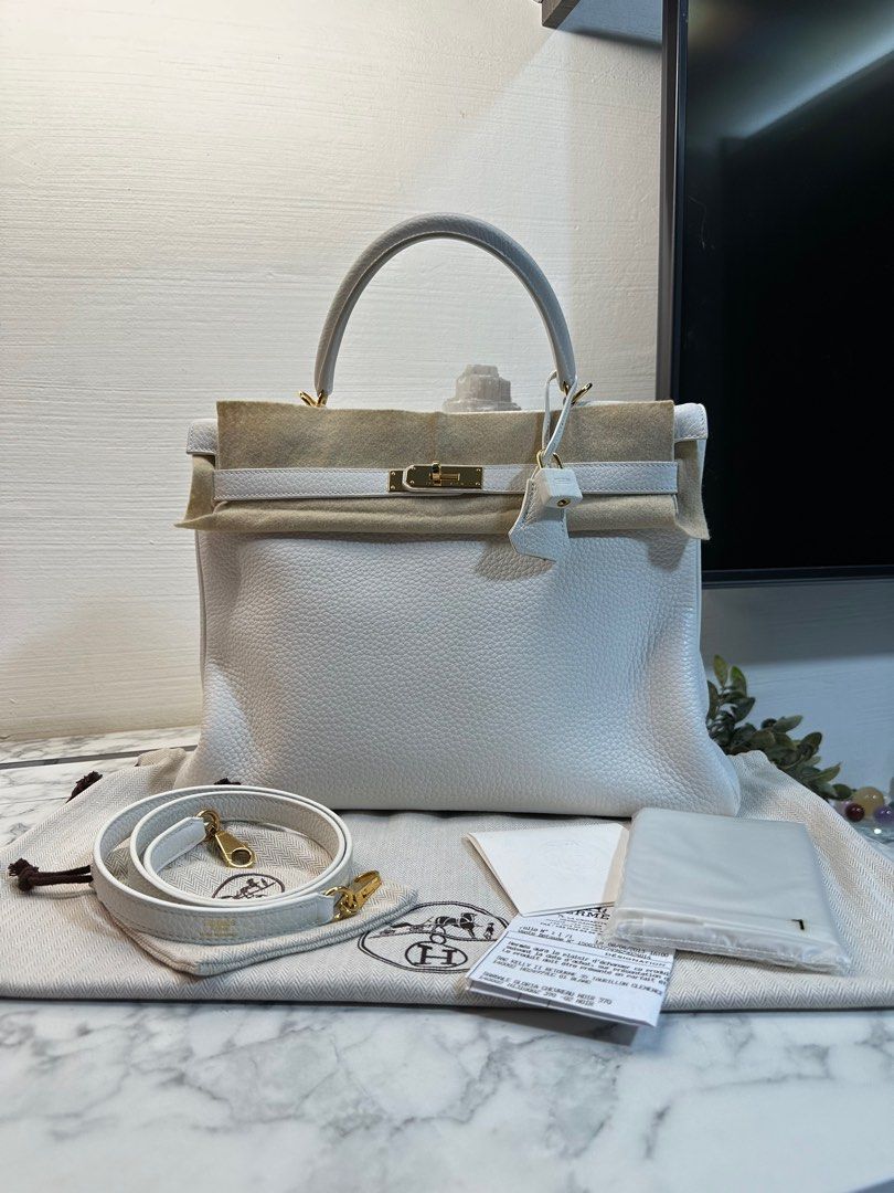 Hermes Kelly 35 Retourne GHW Swift leather, Women's Fashion, Bags