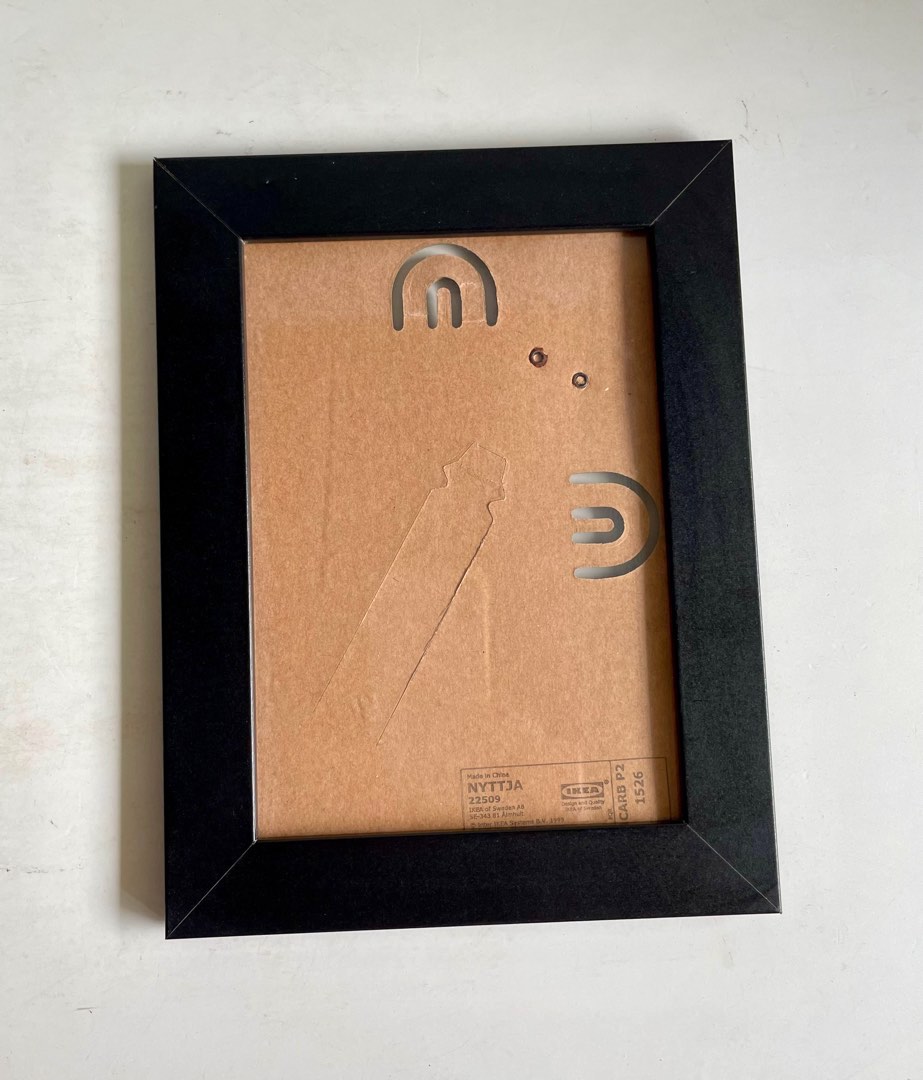 FWP IKEA NYTTJA Picture Frame Black color, Furniture & Home Living
