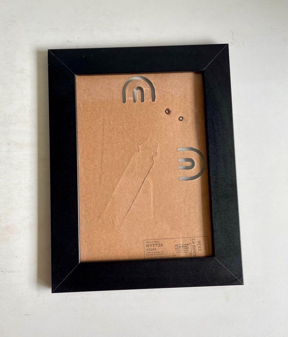 FWP IKEA NYTTJA Picture Frame Black color, Furniture & Home Living