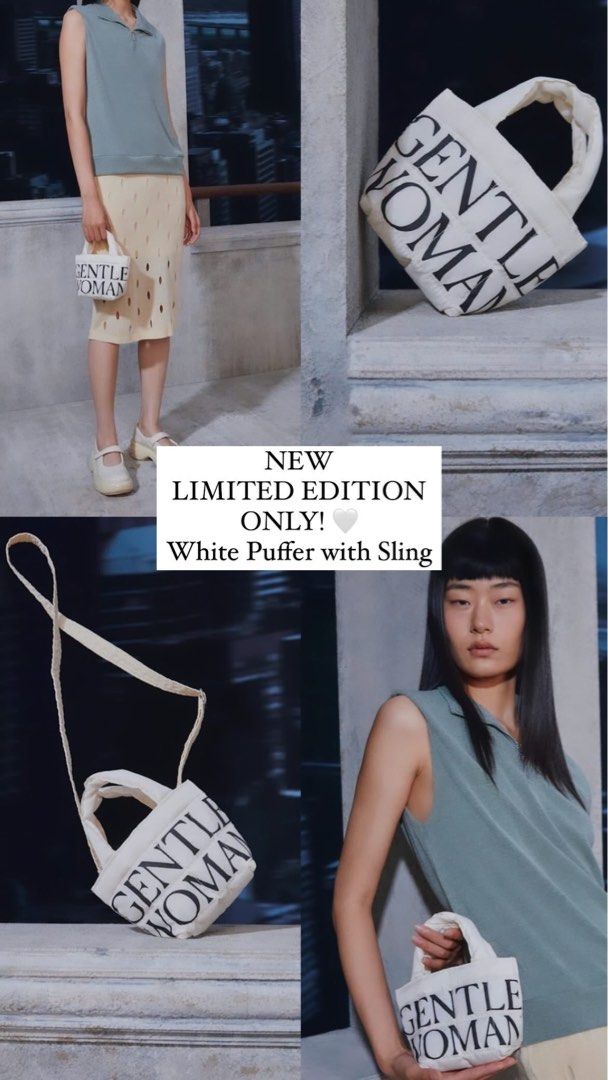 Gentlewoman Puffer with Sling (Category: Tote Bags) located in Taguig. Submitted by caduceusrn (Listing ID 1258637023, Image 1). Description: LIMITED EDITION Gentlewoman Puffer with Sling! IN-TRANSIT.