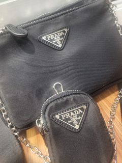 Prada Saffiano Chain Crossbody Bag Cipria, Luxury, Bags & Wallets on  Carousell