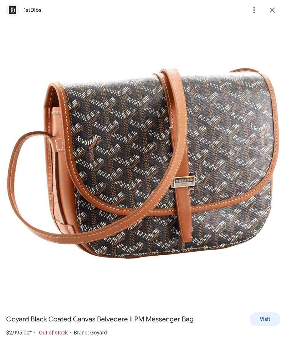 Goyard Belvedere Messenger Bag Coated Canvas GM at 1stDibs