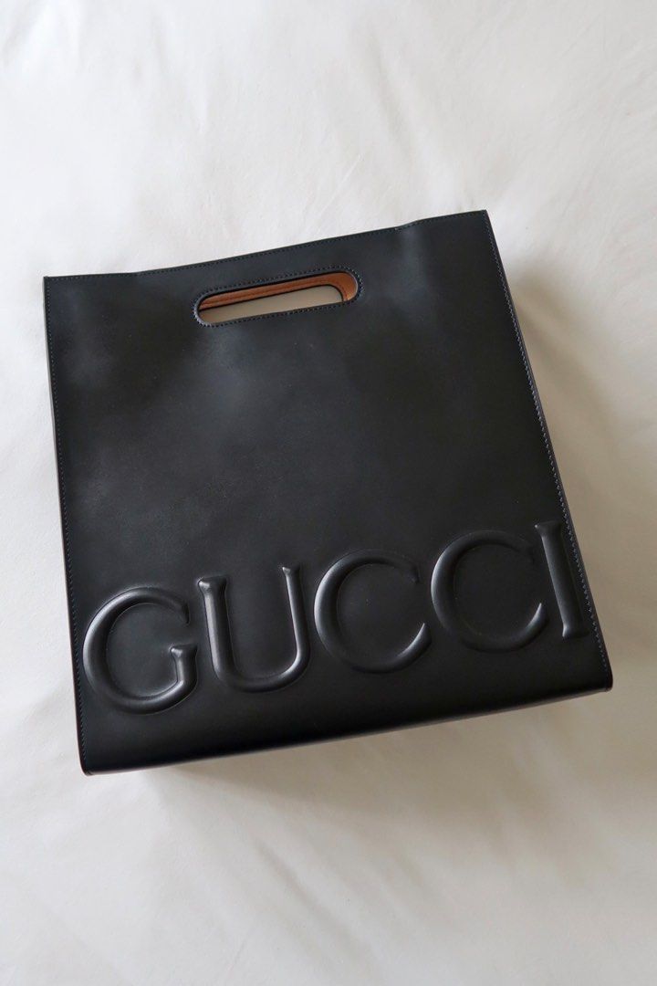 Gucci Embossed XL Leather Tote Luxury Bags Wallets on Carousell