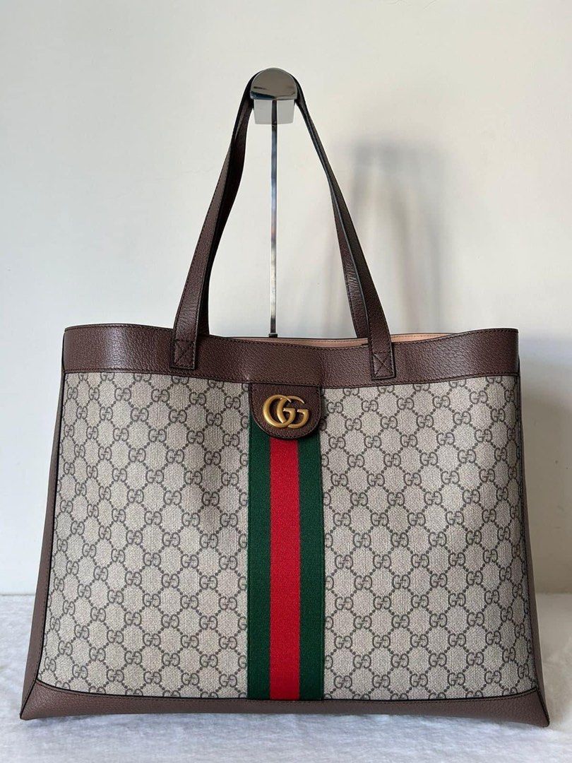 Gucci GG Supreme Ophidia Large Tote w Pouch