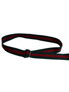 GUCCI VIBES RED AND GREEN STRIPED RIBBON BELT UNISEX