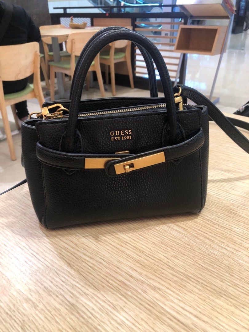 Handbag GUESS Black in Cotton - 40632964