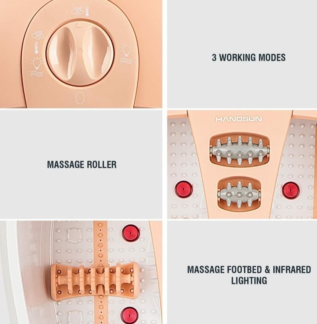 Hangsun Foot Spa And Massager FM200 Foot Bath With Infrared Heat And