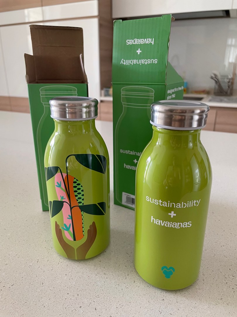 Havaianas Water Bottle x 2, Furniture & Home Living, Kitchenware