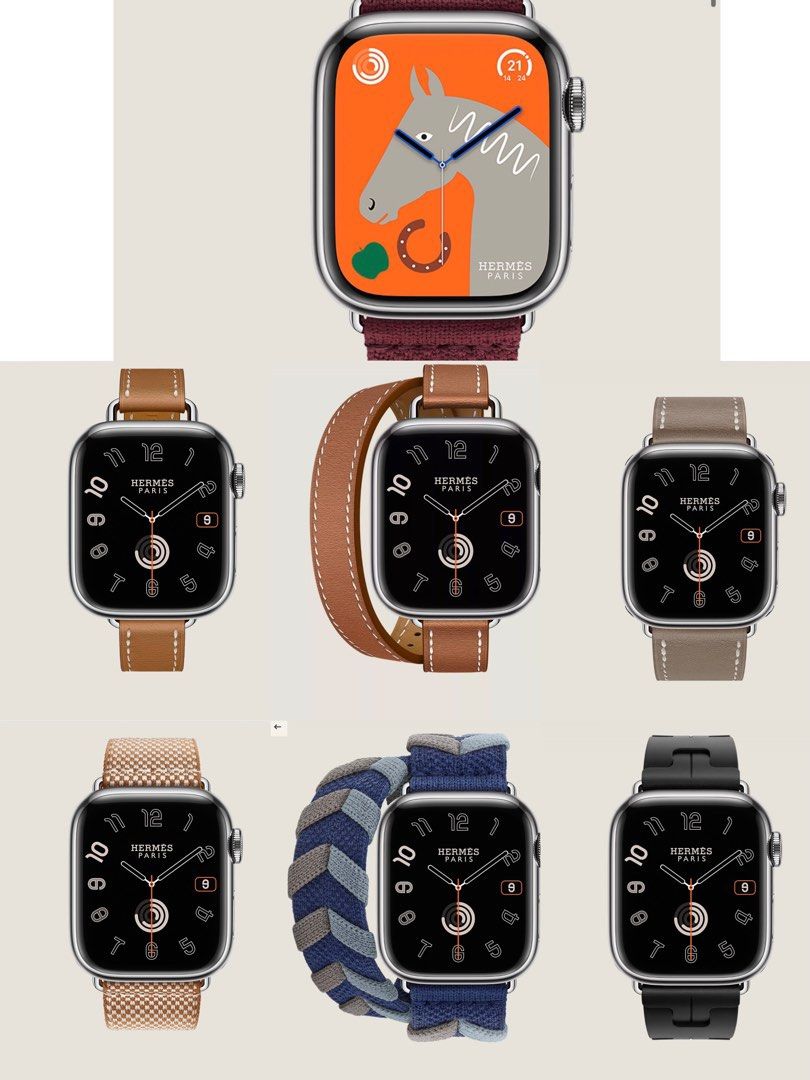 Hermes apple watch S9/ 愛馬仕手錶/蘋果智能手錶/運動手錶，41mm/45mm