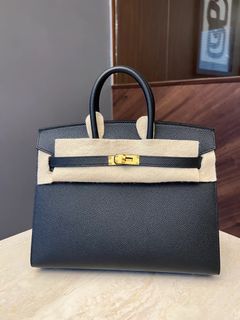 Hermes Birkin Handbag Grey Swift with Gold Hardware 25 Neutral