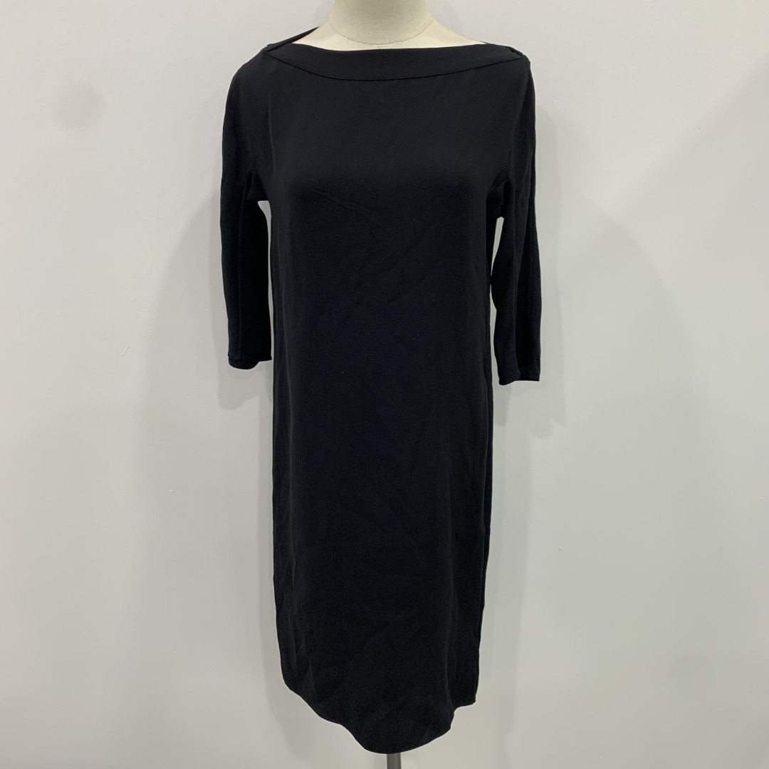 HERMES BLACK SILK NO MATERIAL TAG ONE PIECE DRESS 237030869 AL, Women's  Fashion, Activewear on Carousell