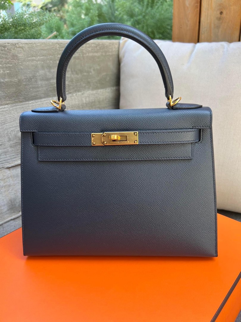 Hermes Kelly 28 Gold with GHW Epsom Leather stamp Z