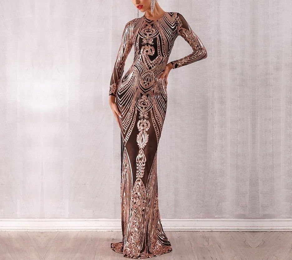 Herve leger hotsell rose gold dress