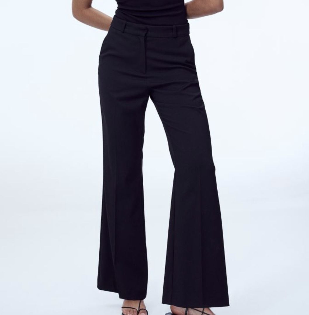 H&m black hotsell flared trousers