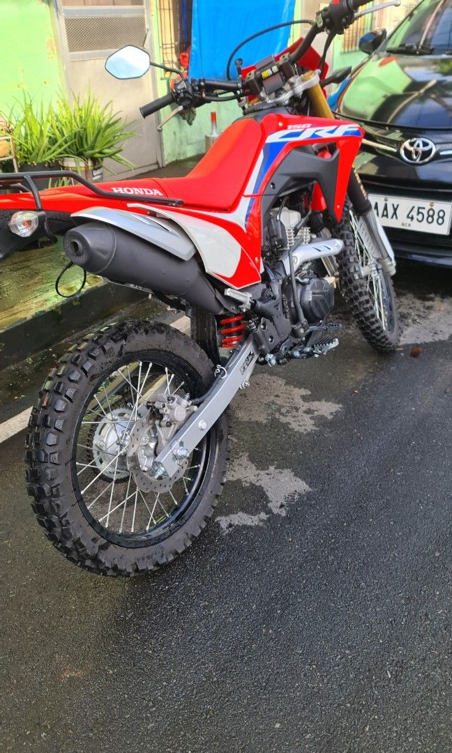 Honda CRF 150 (Category: Motorbikes for Sale) located in Marikina City. Submitted by ollandty (Listing ID 1258554797, Image 3). Description: FOR SALE: Honda CRF 150L 2022 model Complete OR/CR 2023 Registered Mileage 1005kms and going Brake-in period With LTO plate number Newly change oil Owner/Seller With carrier worth 5k and LED light RFS: no time to ride.