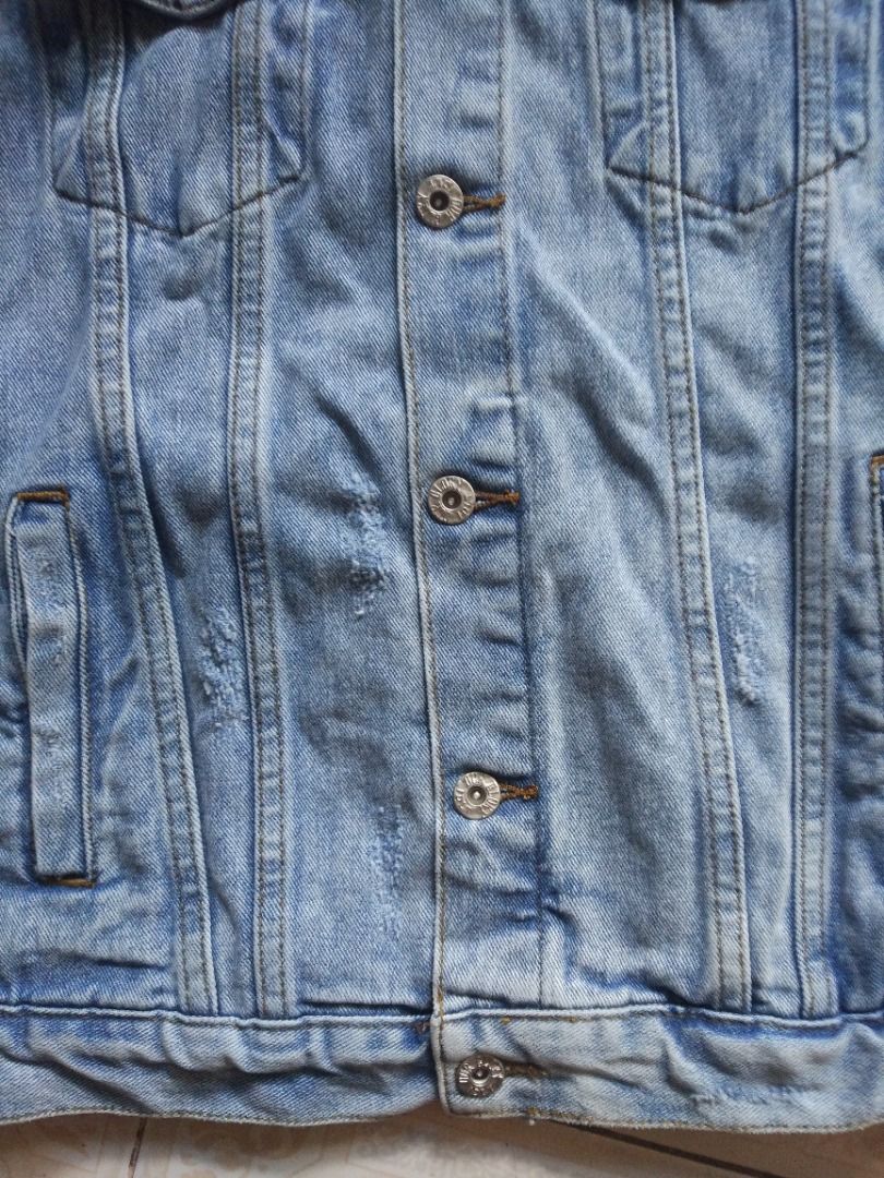 IDLT Distressed Denim Jacket S, Men's Fashion, Coats, Jackets and ...