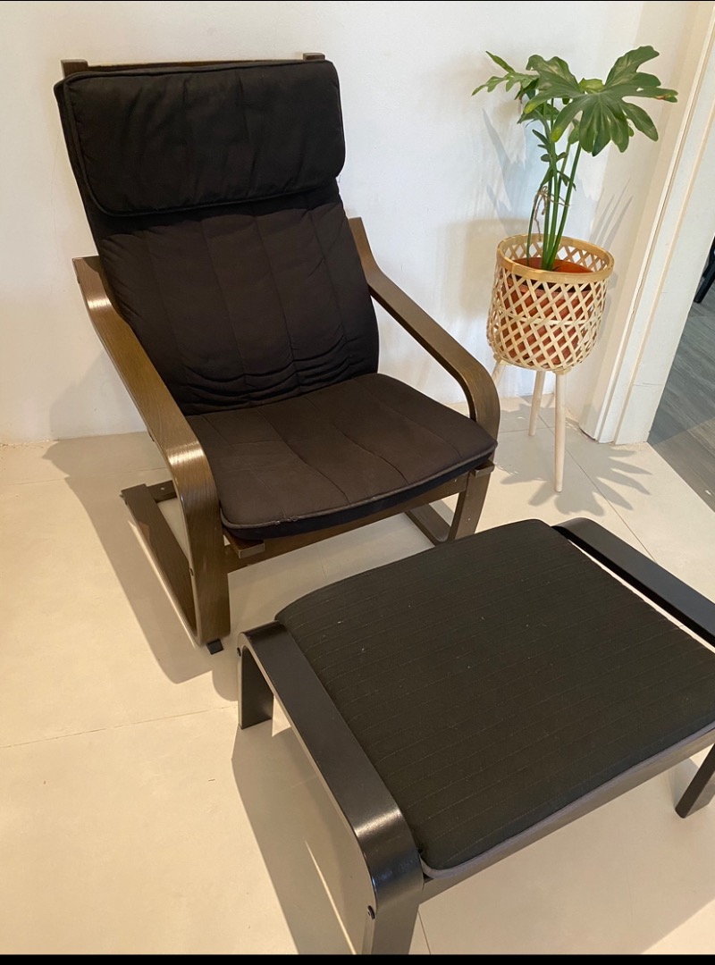 IKEA armchair and footstool Furniture Home Living Furniture