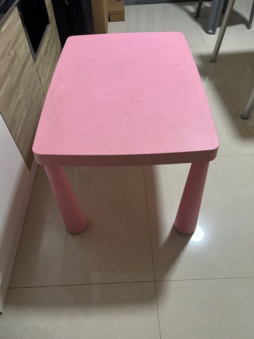 IKEA Kids / Children Pink plastic Table, Babies & Kids, Baby Nursery & Kids Furniture, Kids