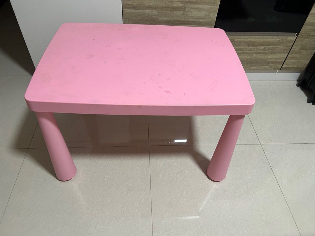 IKEA Kids / Children Pink plastic Table, Babies & Kids, Baby Nursery & Kids Furniture, Kids