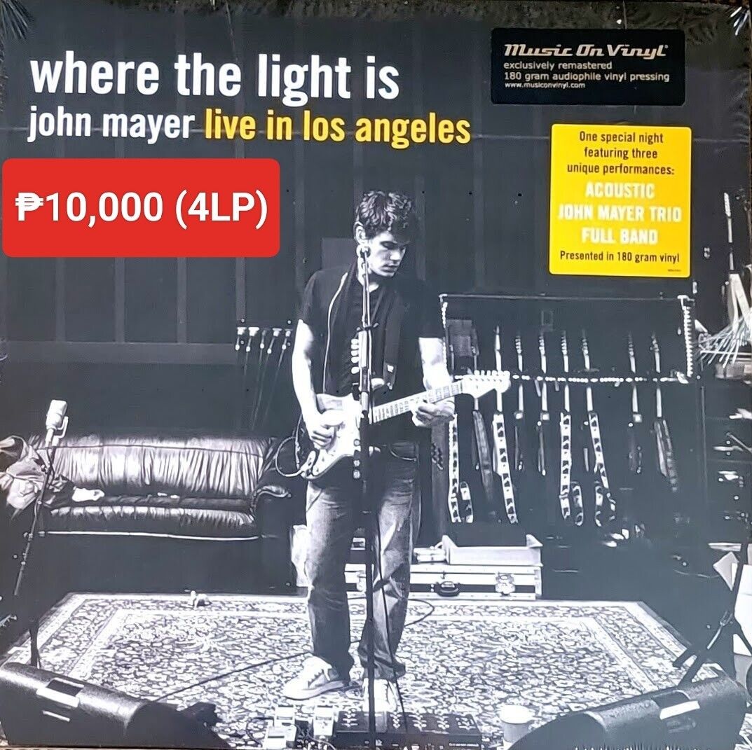 John Mayer - Where the Lights Is Vinyl (Category: Vinyls) located in Manila. Submitted by ramonrobin.cruz (Listing ID 1258687719, Image 1). Description: John Mayer - Where the Lights Is 4LP Set Brand New sealed made in USA.