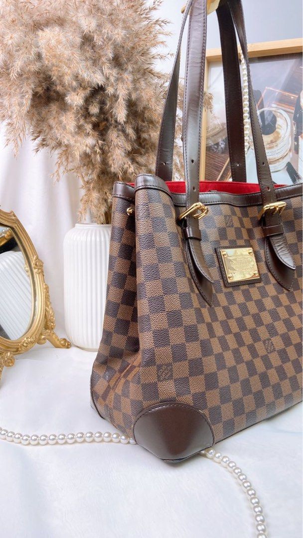 100% Authentic Louis Vuitton Hampstead MM Damier Ebene Tote Bag