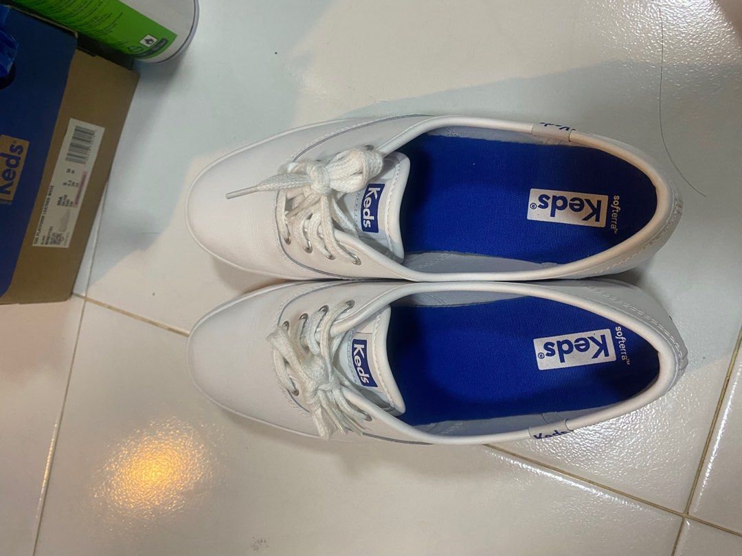 Keds Leather Platform White Sneakers Women s Fashion Footwear