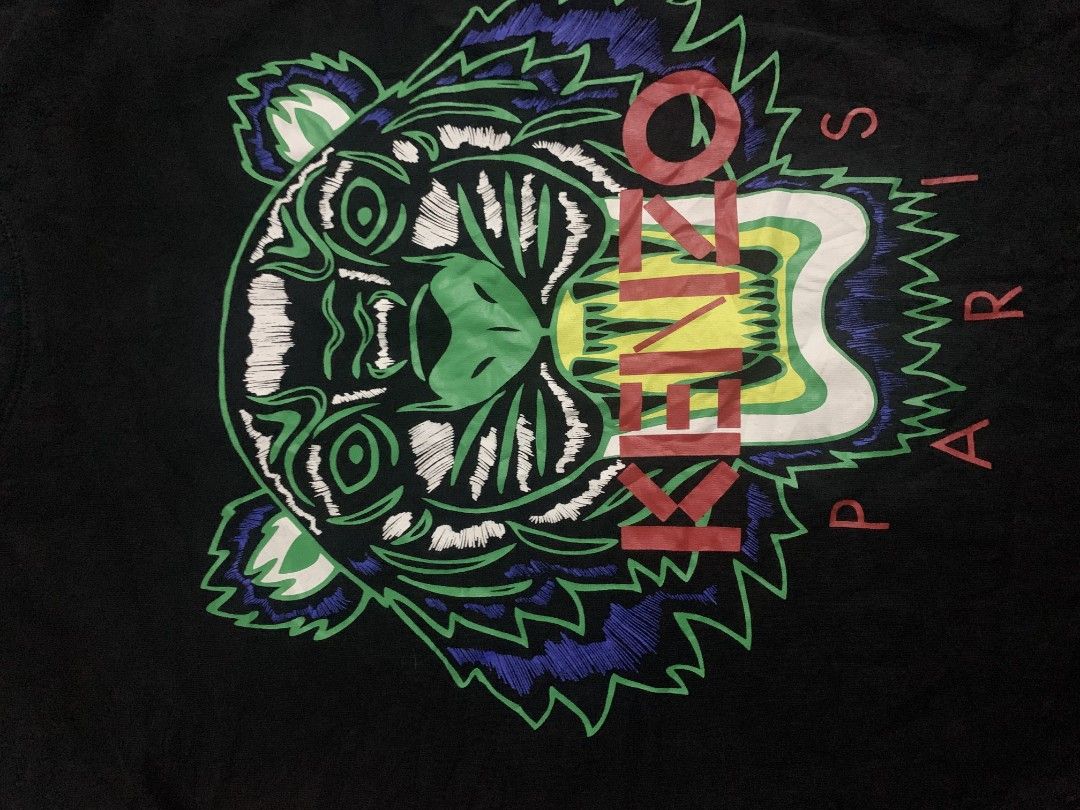 Kenzo Tiger Logo T shirt Men s Fashion Tops Sets Tshirts