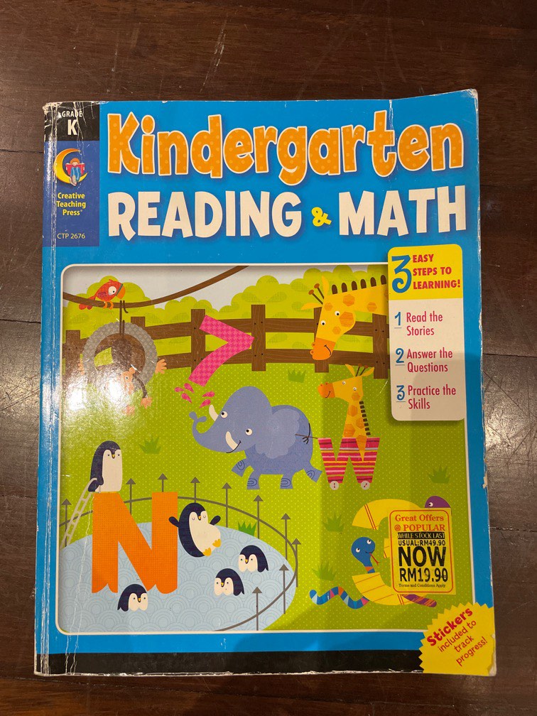 Kindergarten Reading & Math, Hobbies & Toys, Books & Magazines, Children's Books on Carousell